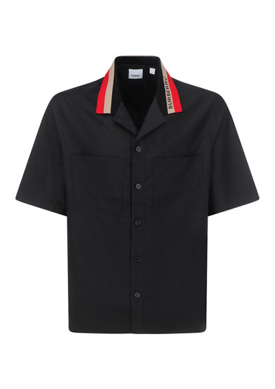 Logo Detail Cotton Piqué Polo Shirt - Black