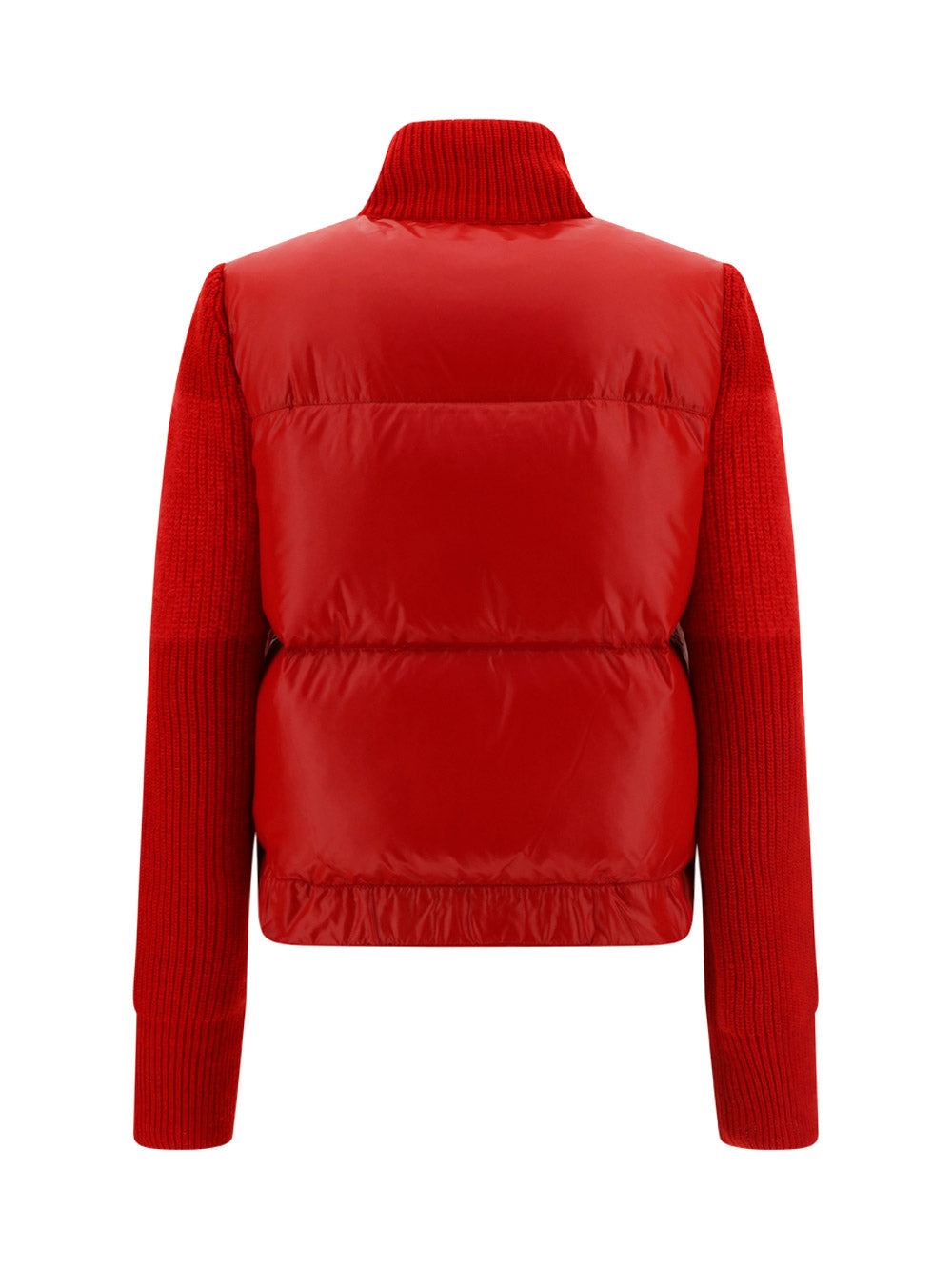 Padded Wool & Mohair Cardigan - Red