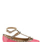 Patent Rockstud Caged Ballet Flat - Pink / Poudre