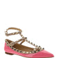Patent Rockstud Caged Ballet Flat - Pink / Poudre