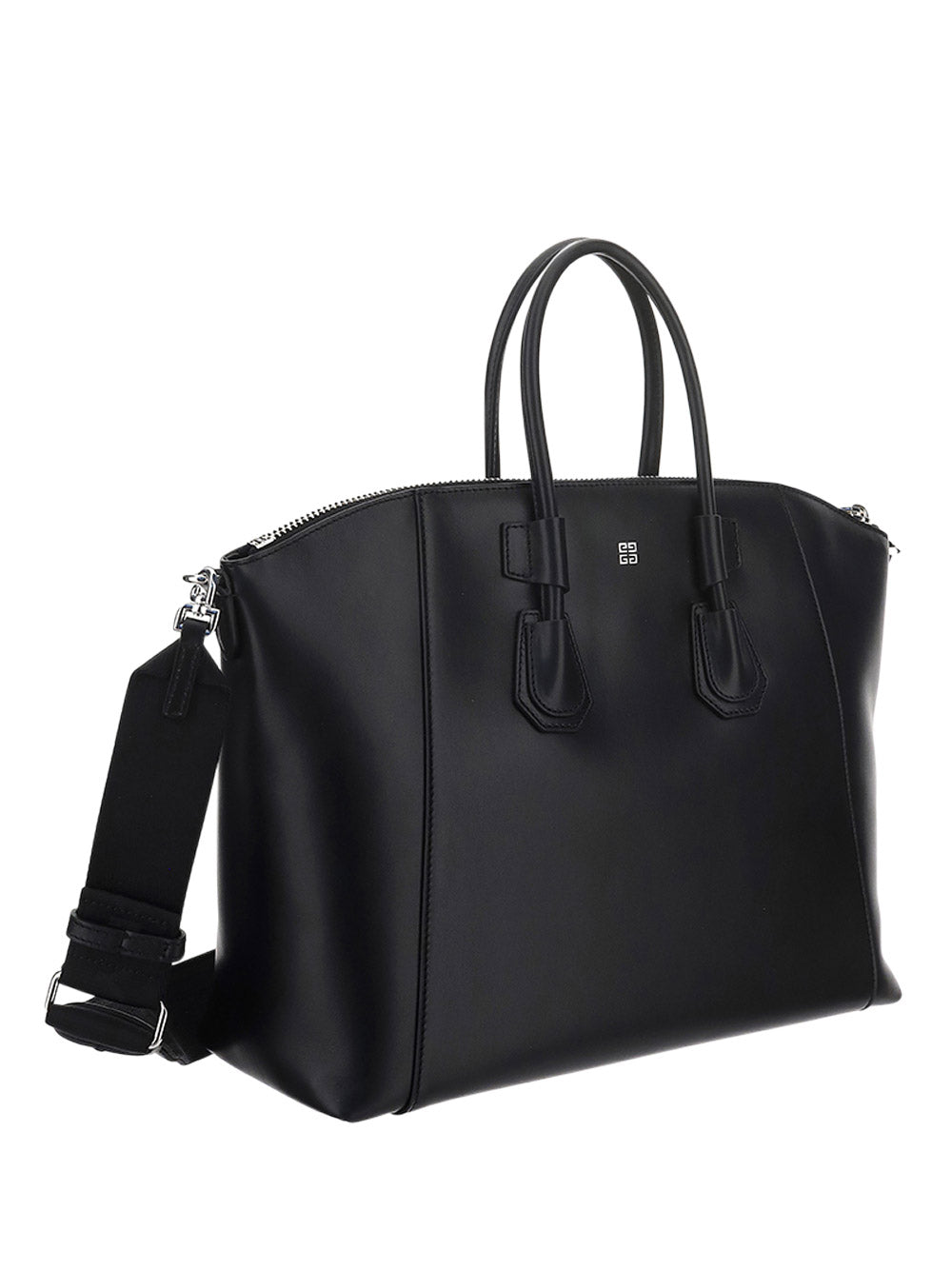 Small Antigona Sport Bag In Leather - Black