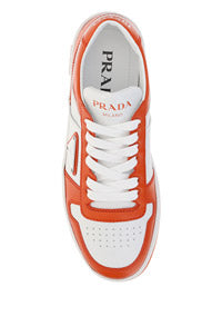 Downtown Leather Sneakers - Orange / White.