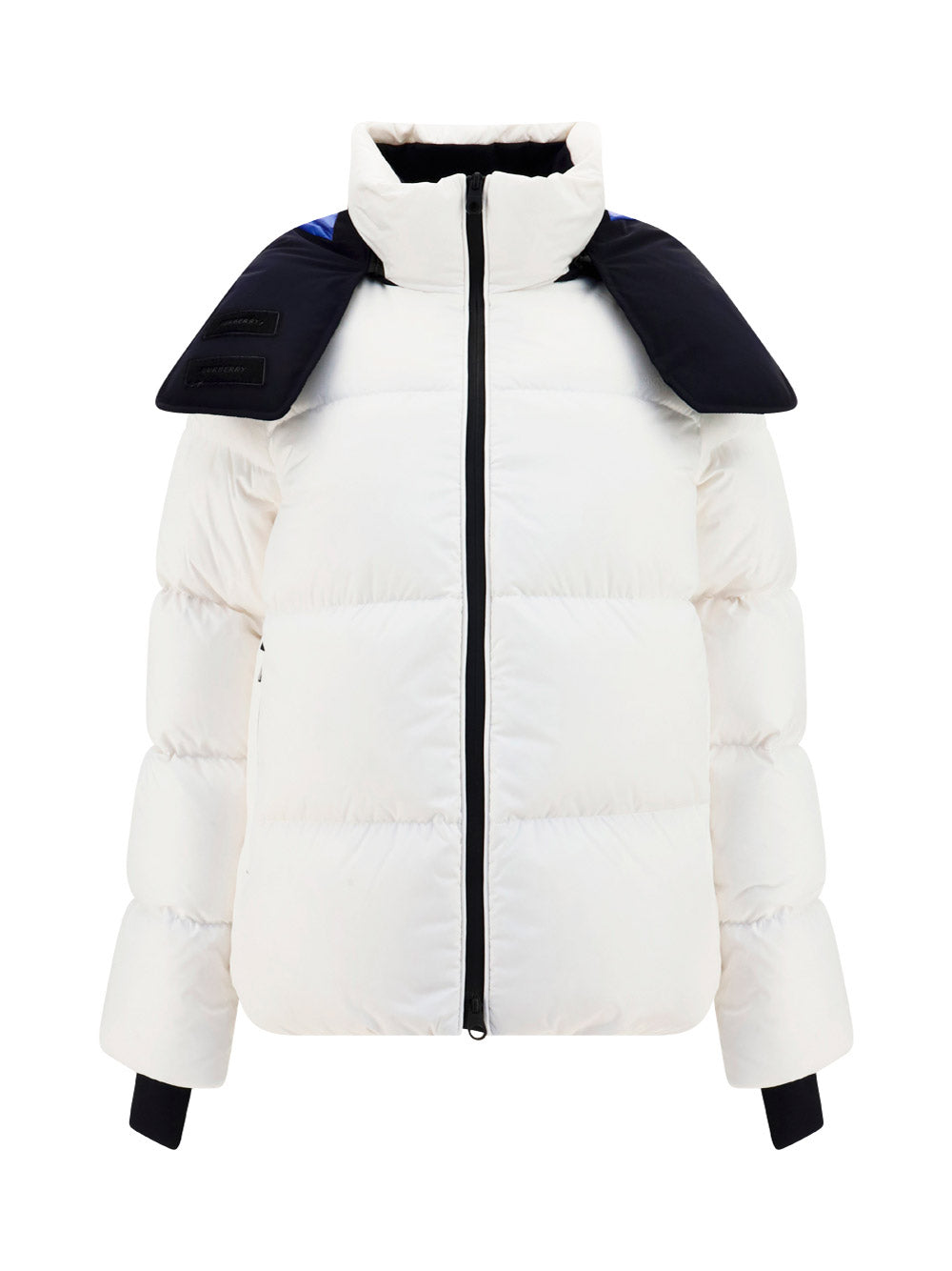 Detachable Hood Nylon Puffer Jacket - Optic White