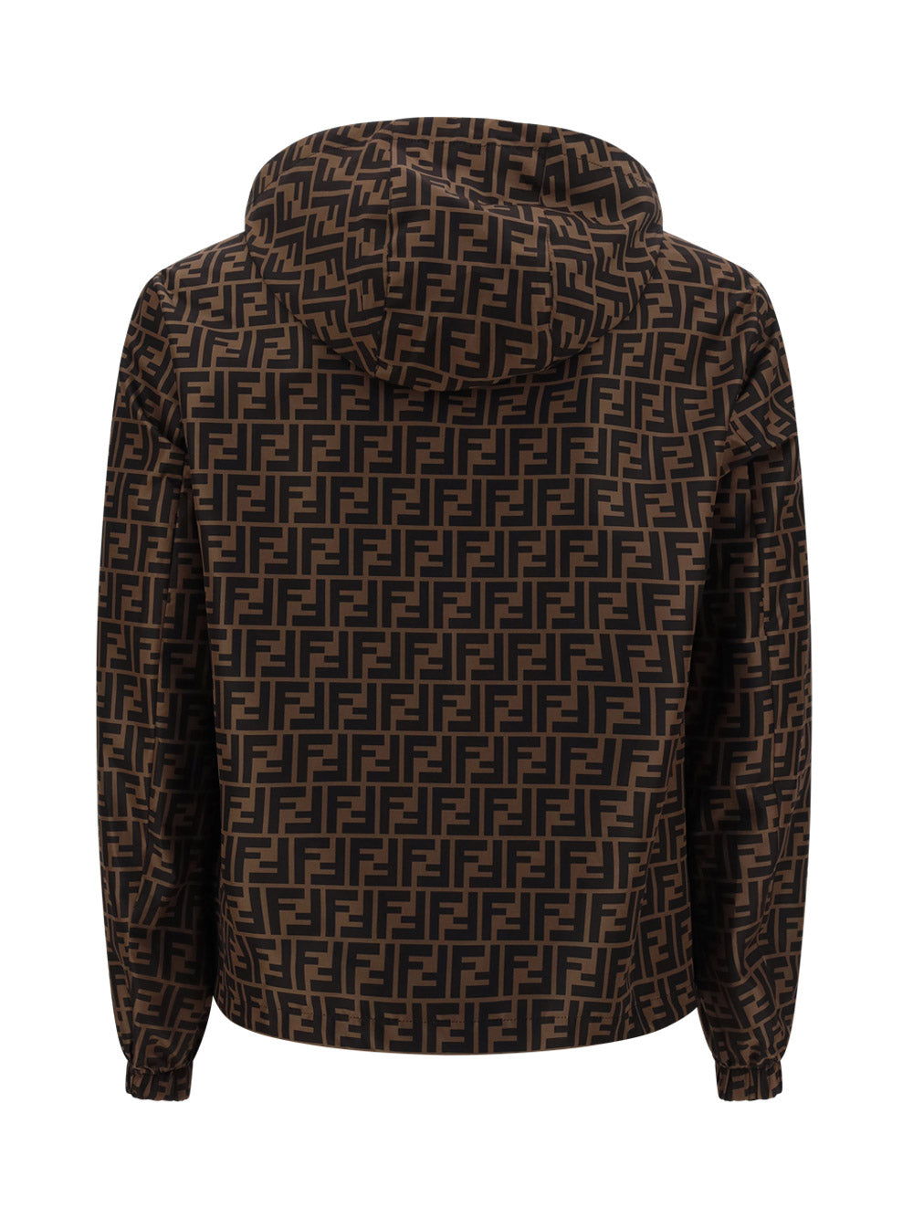 FF Logo Nylon Windbreaker - Brown