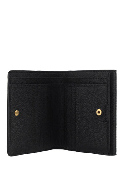 Marcie Squared Wallet in Grained Calfskin - Black