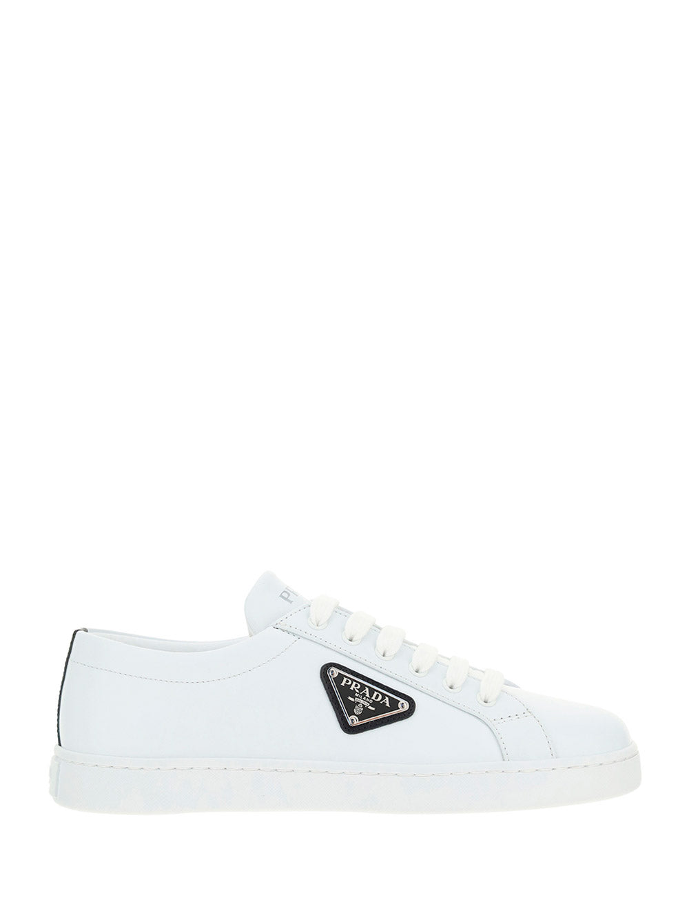 Brushed Leather Sneakers - White