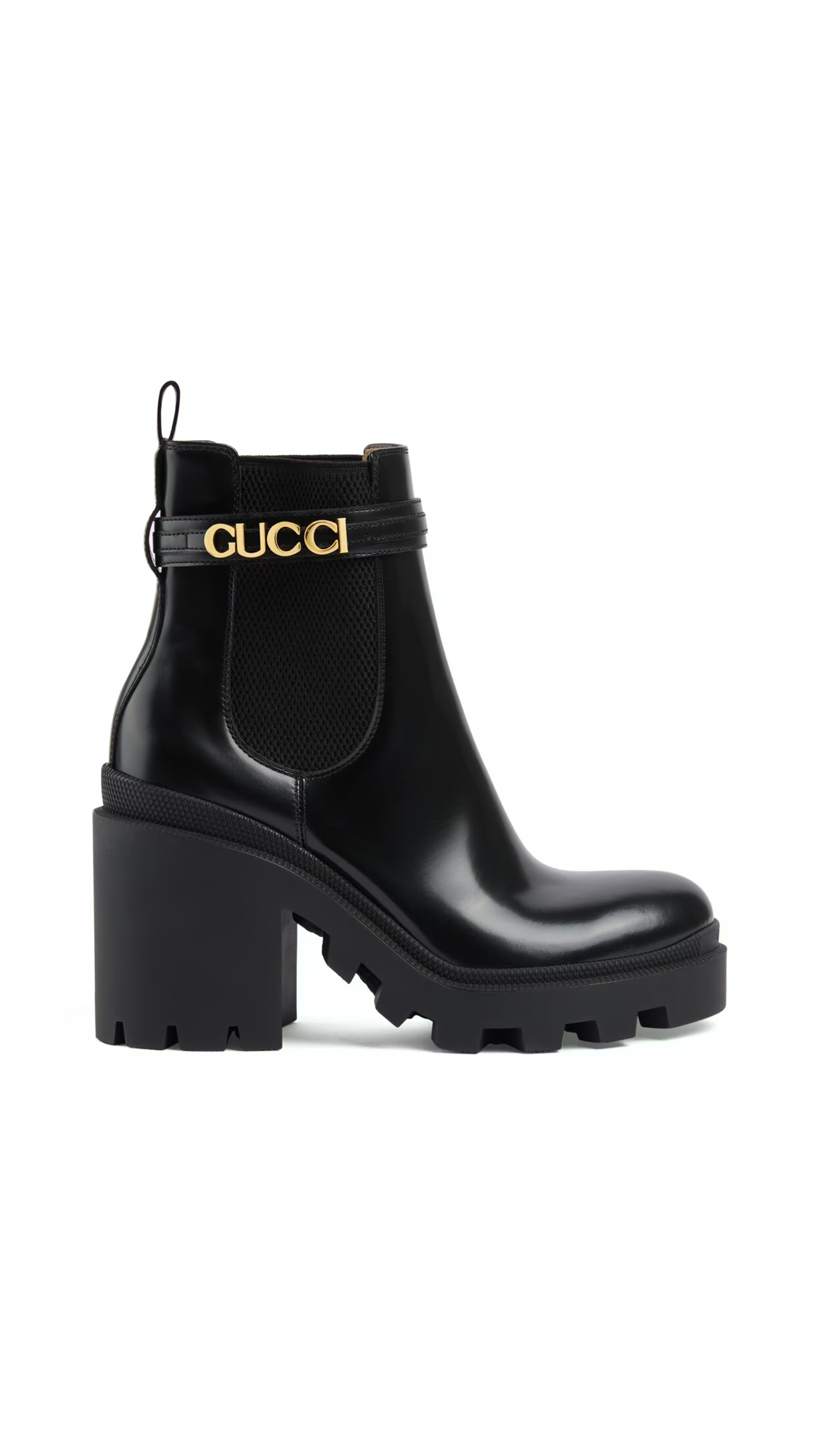 Ankle Boot with Logo - Black