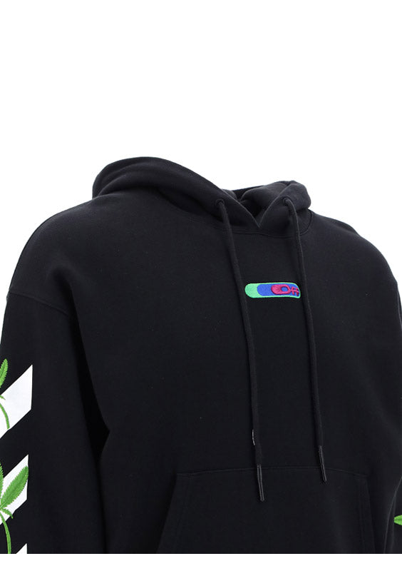 Weed Arrows Over Hoodie - Black