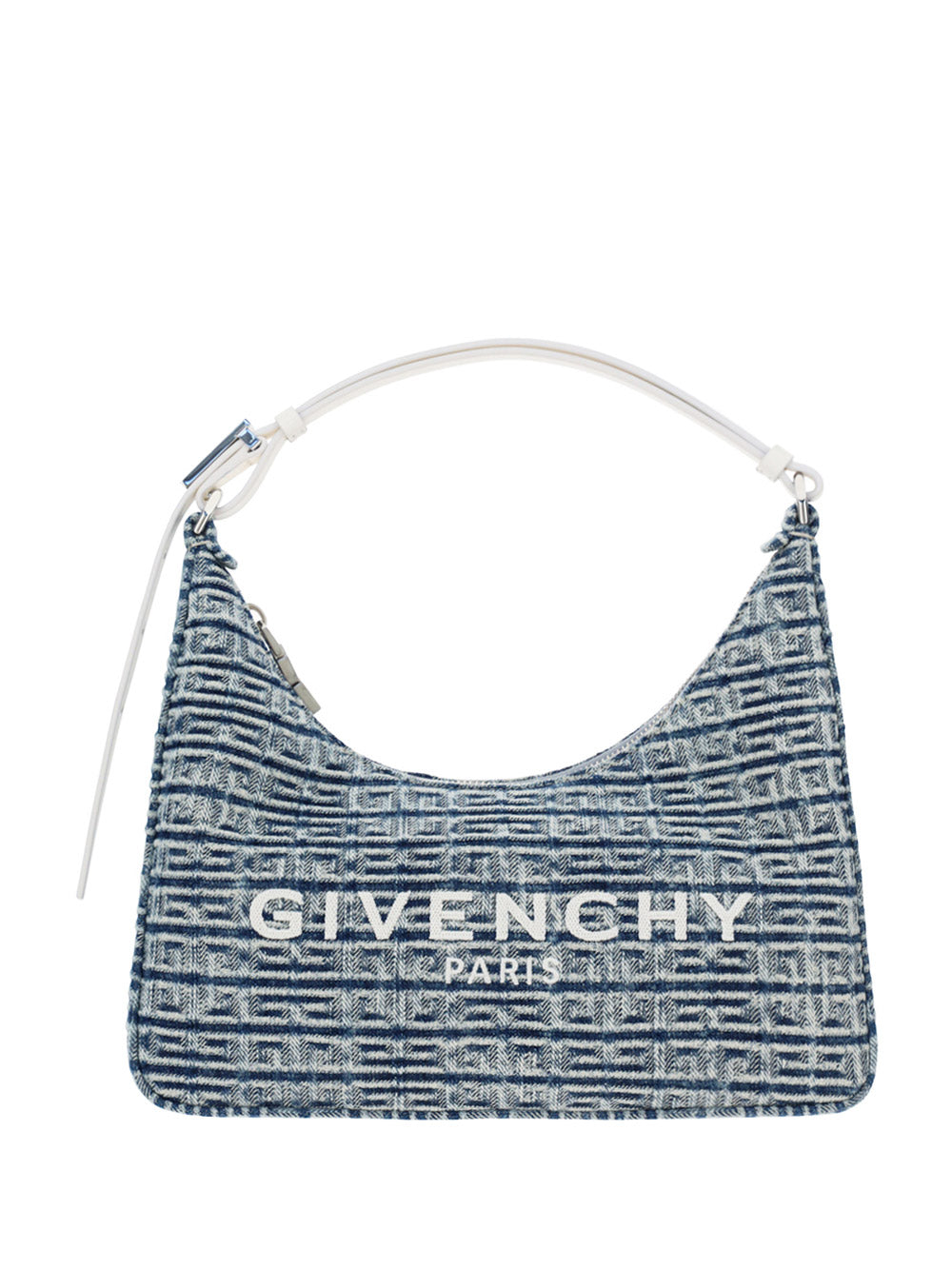 Small Moon Cut Out bag in 4G Bleached Denim - Blue / White