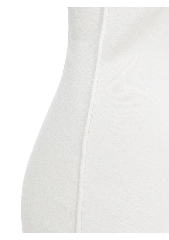 Reversible FF Cutout Knitted Mini Dress - White