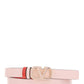 Reversible VLogo Signature Belt In Shiny Calfskin 20MM - Pink / Red