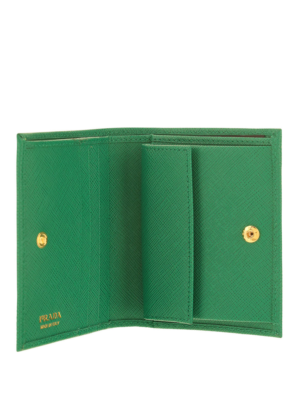 Small Saffiano Leather Wallet - Emerald