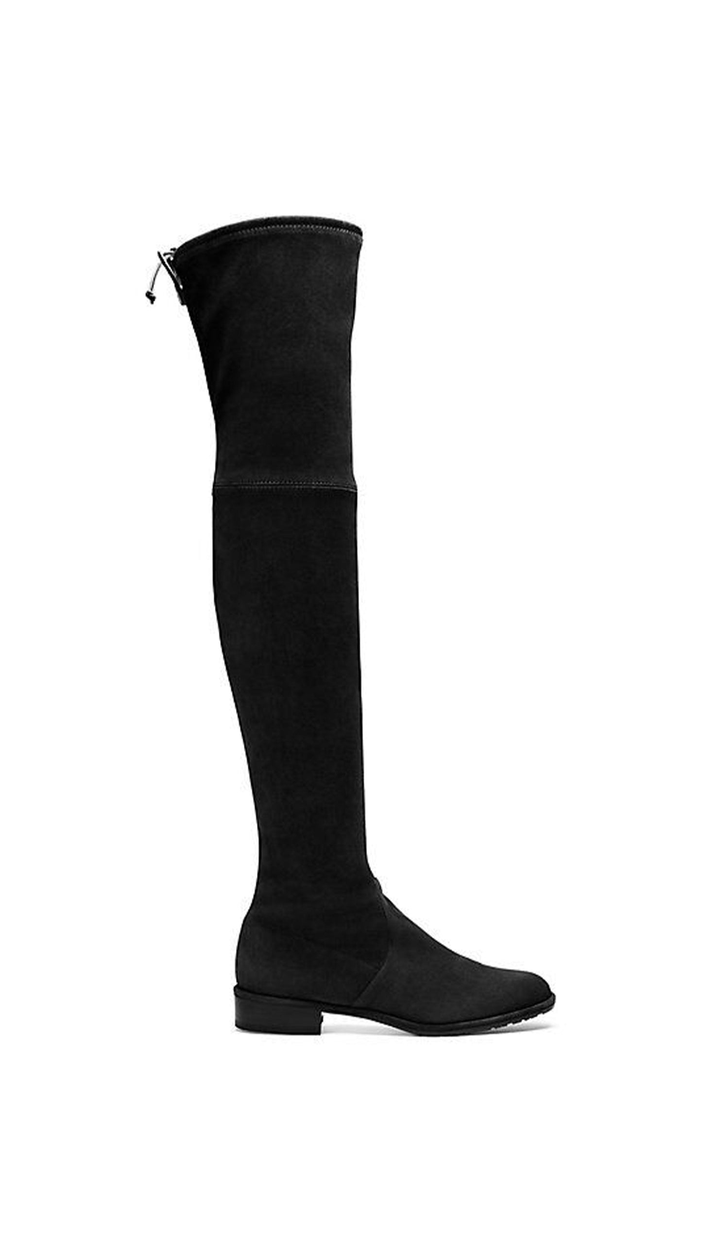 Lowland Suede Over-The-Knee Boots - Black