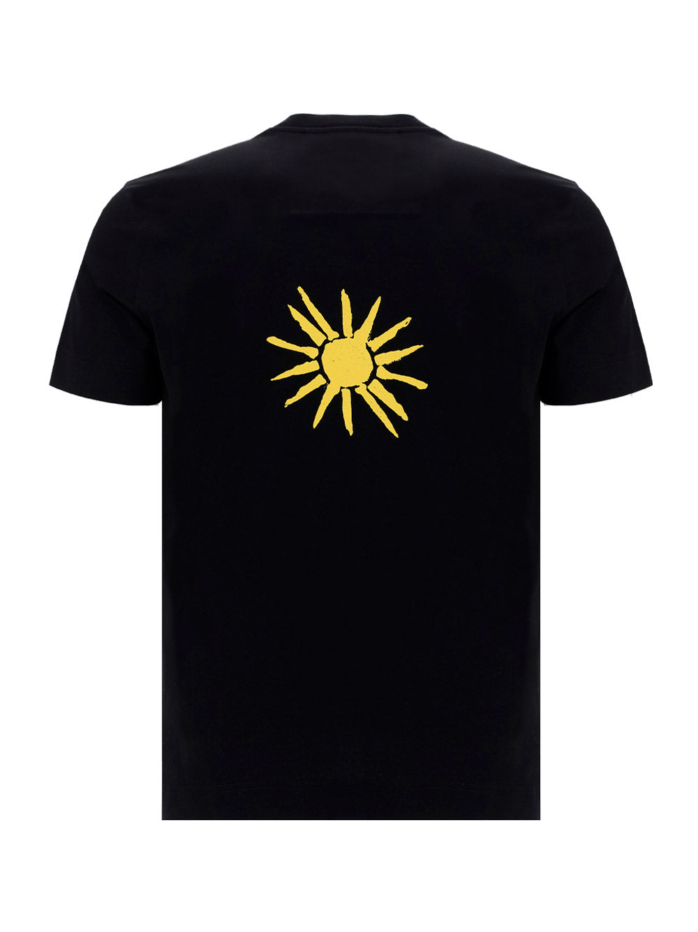 Slim Fit T-shirt in Jersey with 4g Sun Print - Black