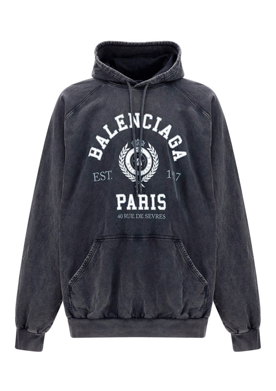 College 1917 Hoodie Oversized - Black