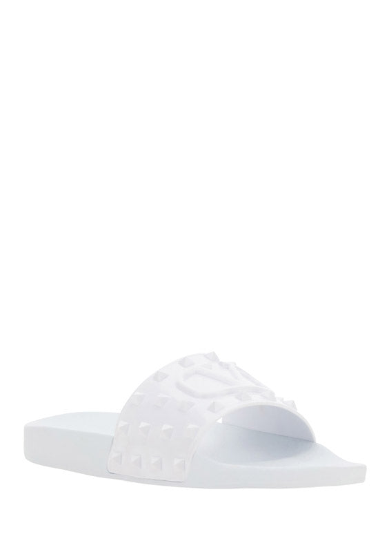 Rubber Summer Vlogo Signature Slide Sandal - White