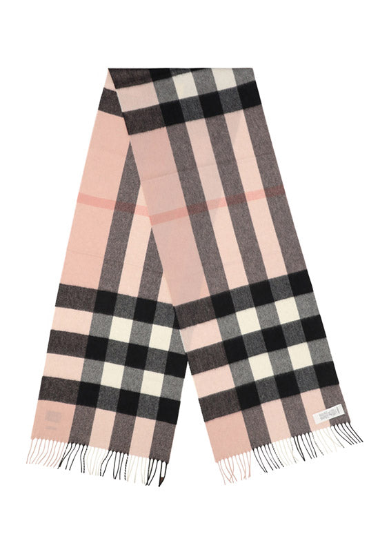 Check Cashmere Scarf - Light Pink