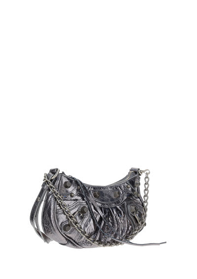 Le Cagole Mini Bag With Chain - Silver