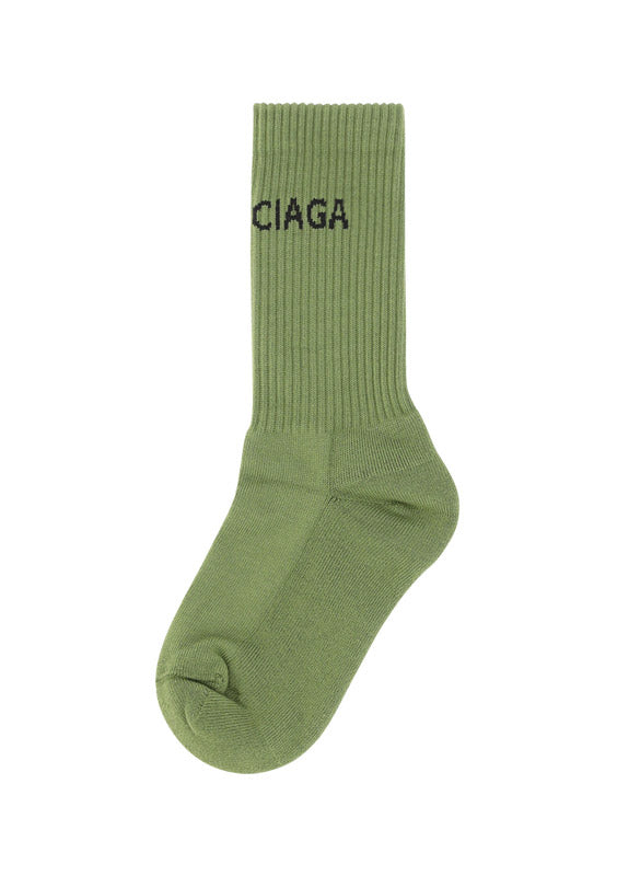 Balenciaga Tennis Socks - Olive Green