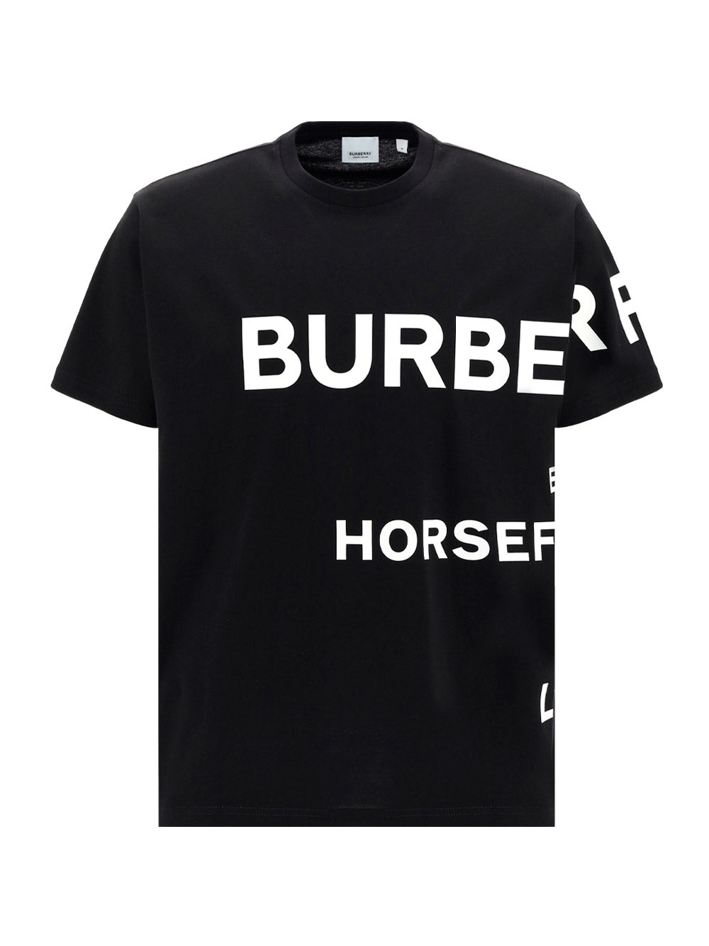 Horseferry Print Cotton Oversized T-shirt - Black