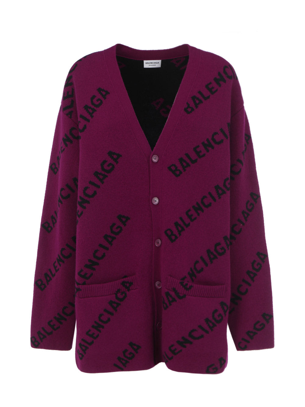 Allover Logo Cardigan - Purple