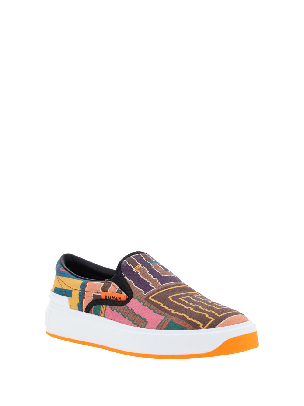 Needlepoint B-Court High-top Sneakers with Balmain Monogram - Multicolor