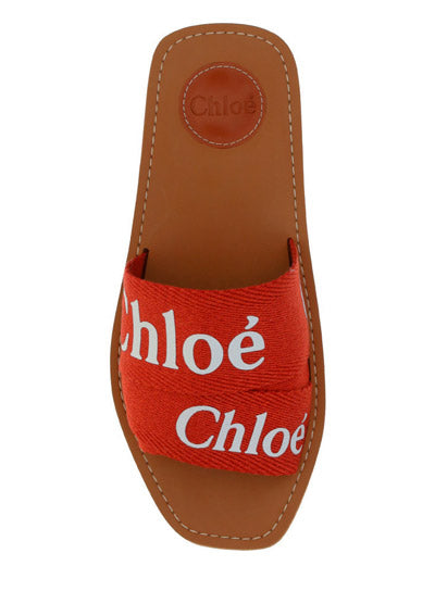 Woody Flat Mule - Terracotta Red