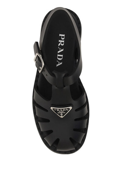 Sporty Foam Rubber Sandal - Black