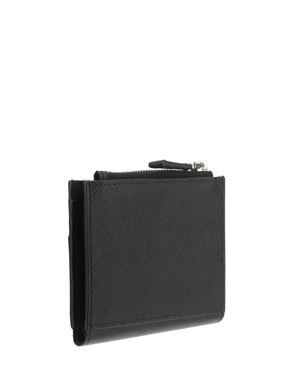 Saffiano Leather Card Holder- Black