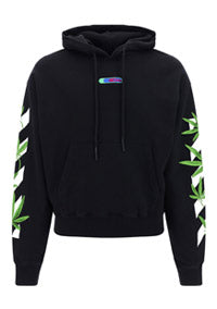 Weed Arrows Over Hoodie - Black