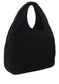 Canvas Hobo Bag - Black