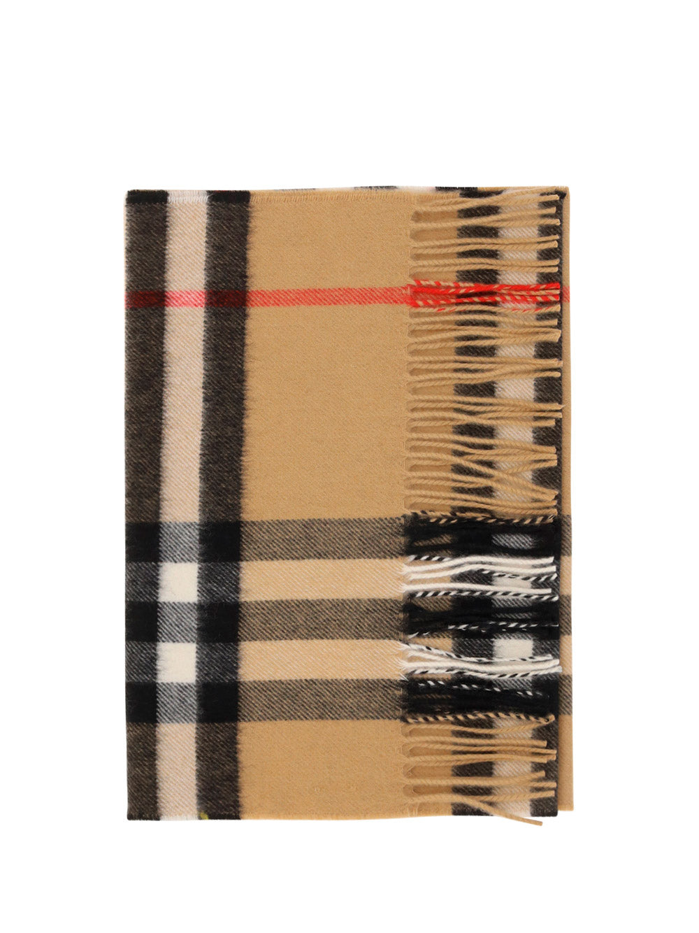 The Classic Check Cashmere Scarf - Archive Beige