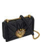 Medium Devotion Side Bag In Matelassé Nappa Leather - Black