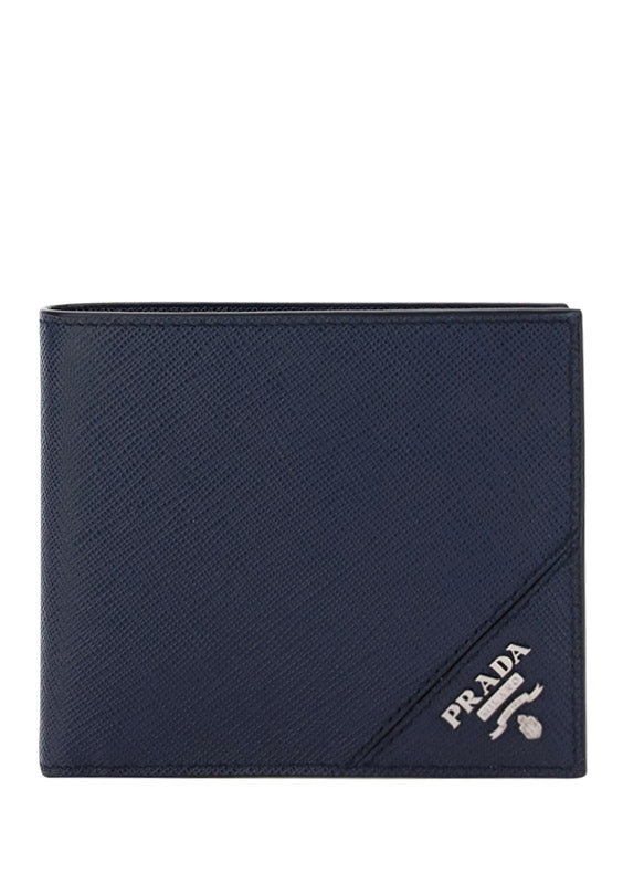 Saffiano Leather Wallet - Navy