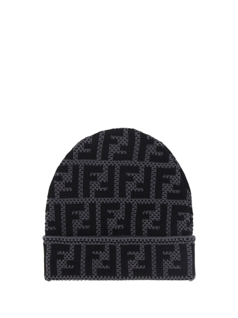 FF Logo Cotton Beanie - Black / Grey