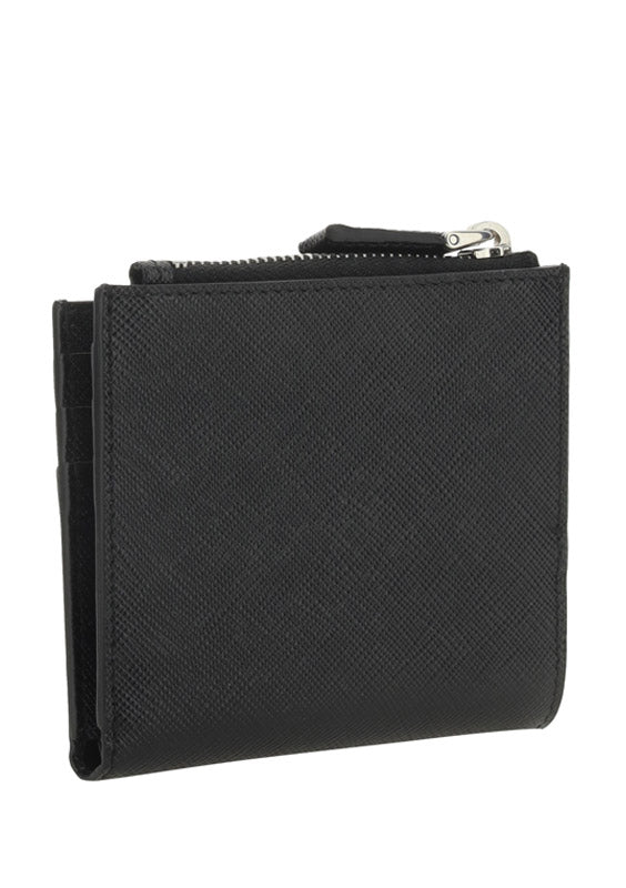 Saffiano Leather Card Case - Black