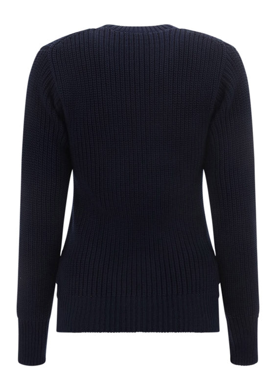 Cotton Crew-neck Sweater - Navy