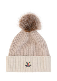 Beanie with Pom-Pom - Light Beige