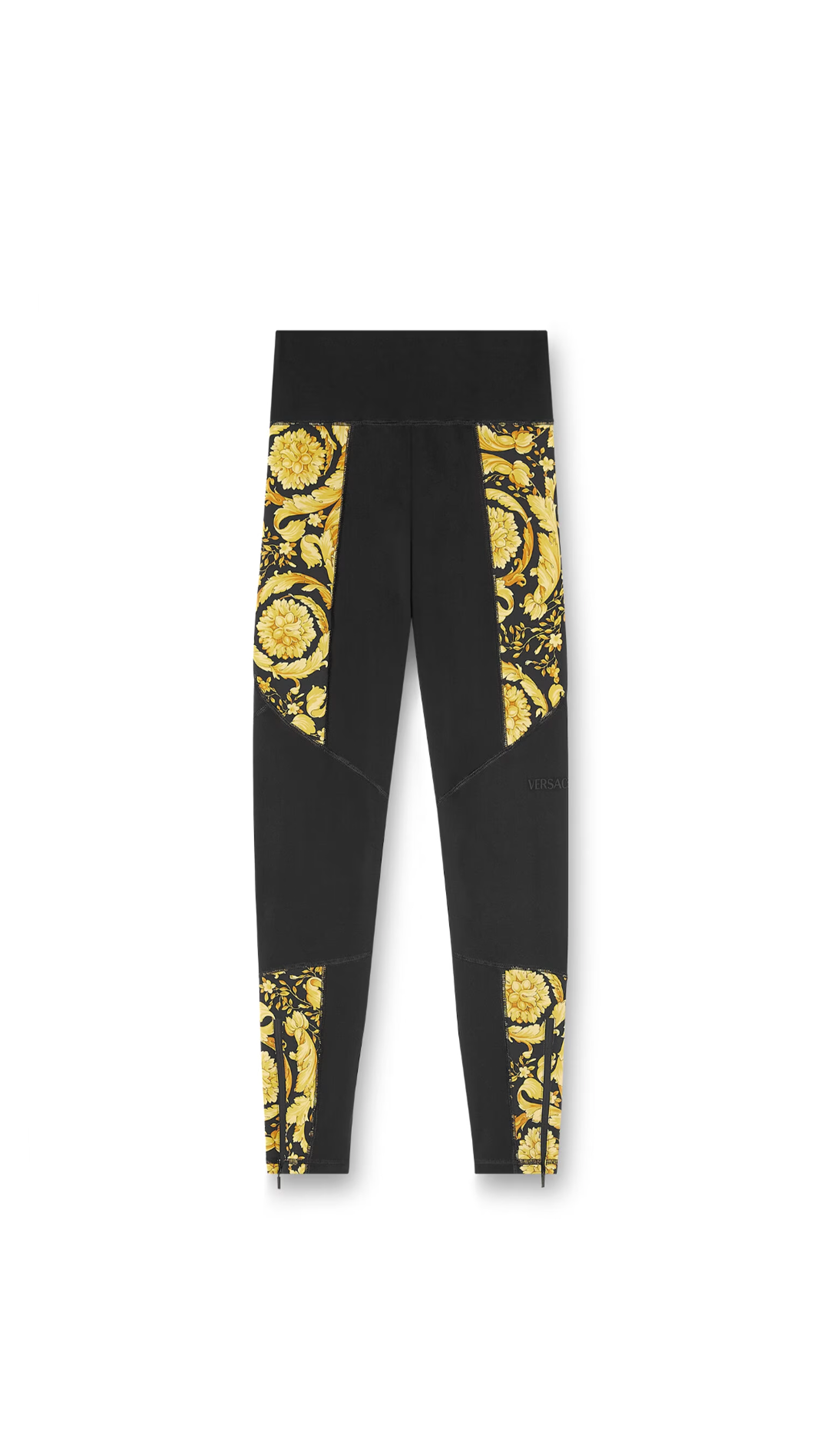 Barocco Gym Leggings - Black/Gold