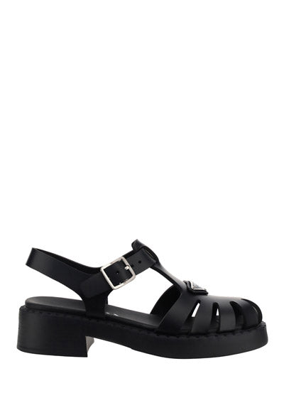 Sporty Foam Rubber Sandal - Black