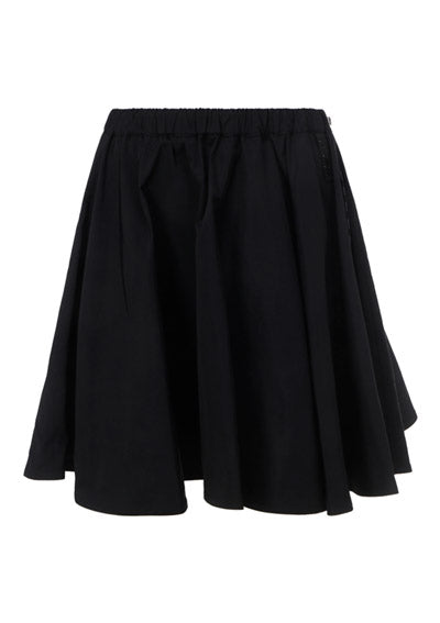 Gathered Mini Skirt - Black