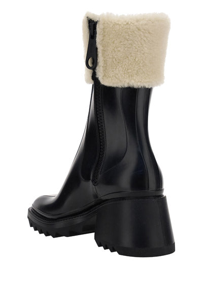 Betty Rain Boot in PVC - Black