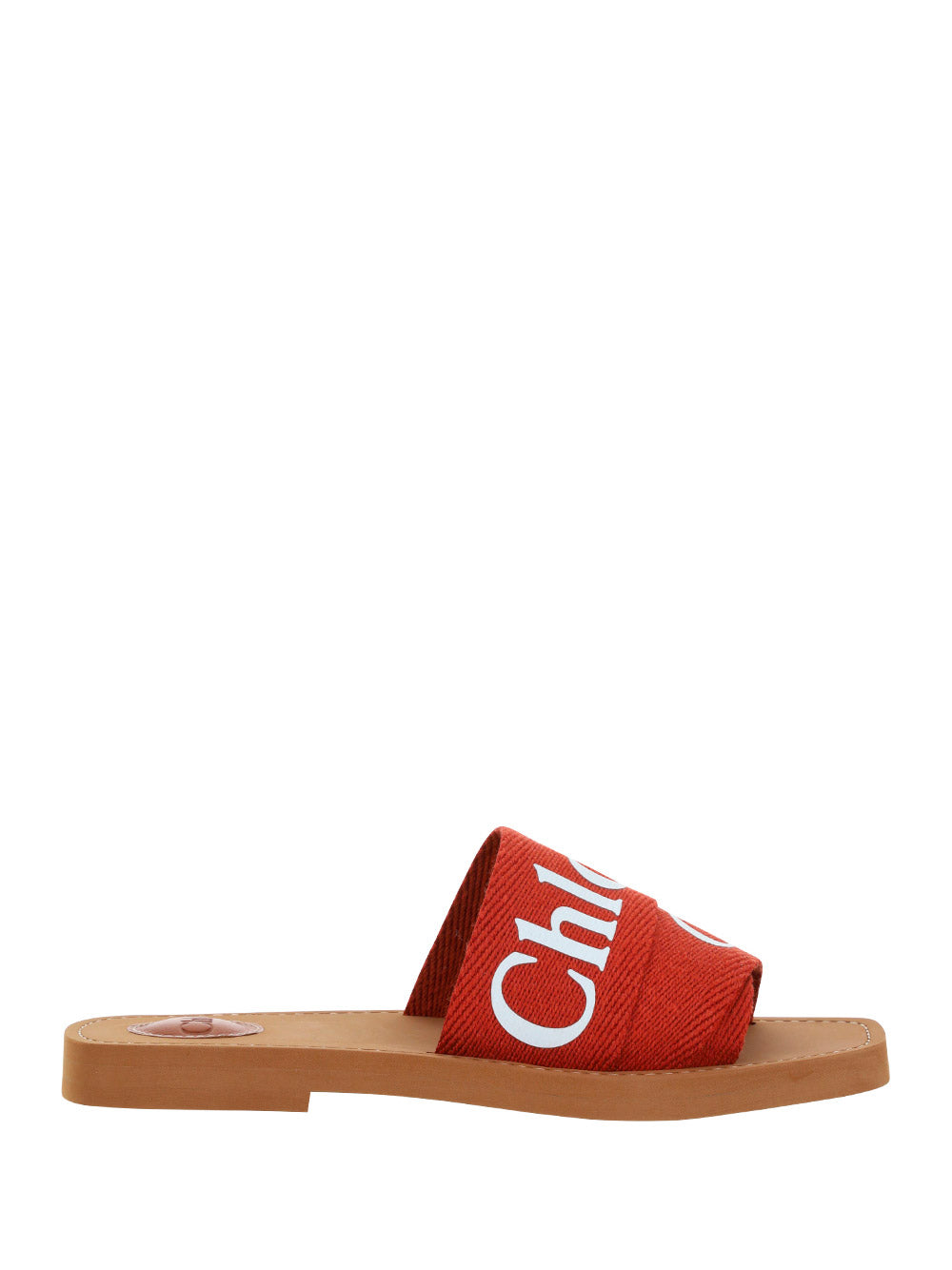 Woody Flat Mule - Terracotta Red