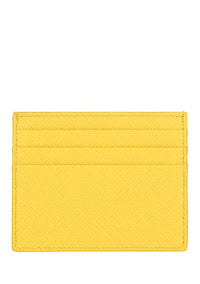 Saffiano Leather Card Holder - Sunny Yellow