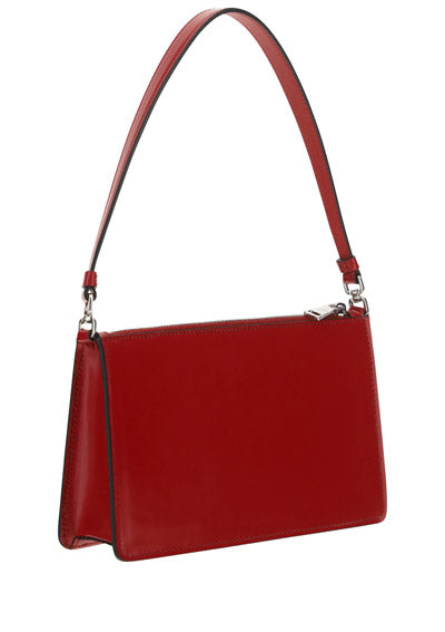 Brushed Leather Mini-Bag - Scarlet