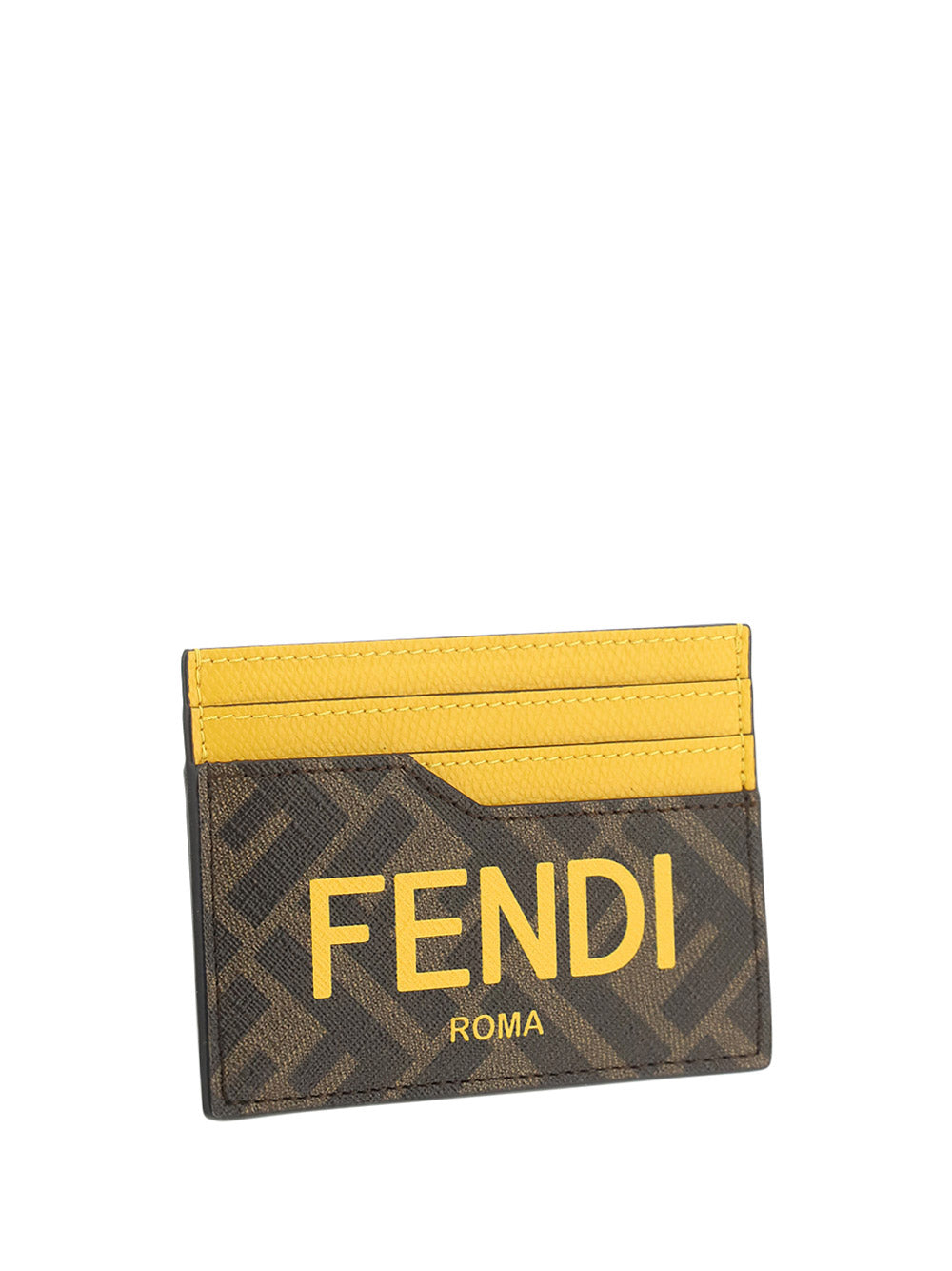 FF Logo Card Holder - Brown / Yellow