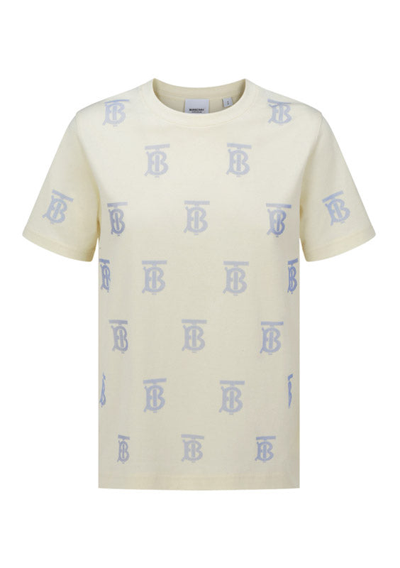 Monogram Motif Cotton T-shirt - Frosted Lemon