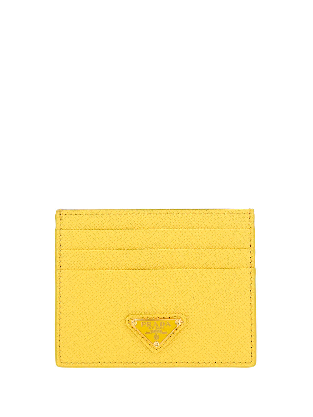 Saffiano Leather Card Holder - Sunny Yellow