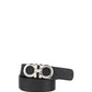 Reversible And Adjustable Gancini Belt - Black