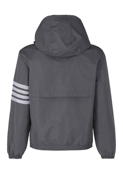 Sustainable Ripstop Mesh 4-Bar Hooded Zip Up Jacket - Grey
